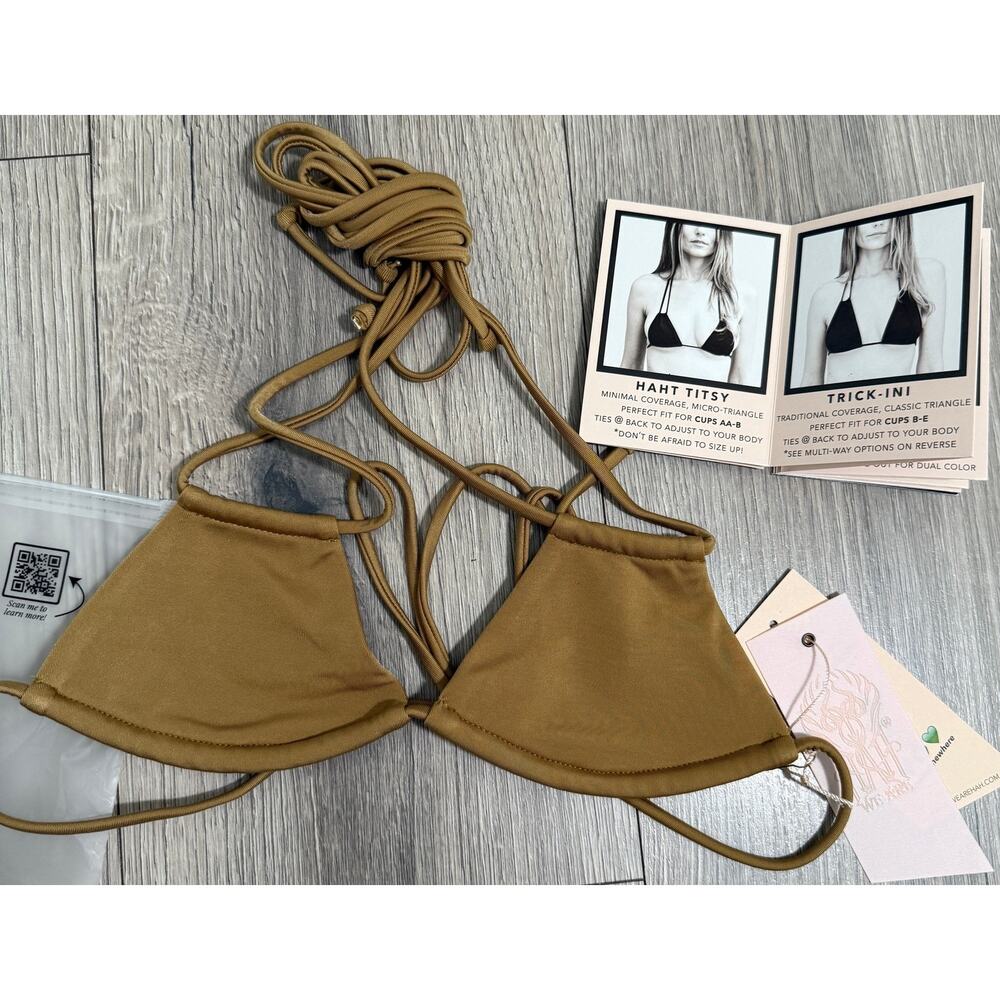 We are HAH Titsy Multi Way Swim Top - Shroom - Size Small - HAHt Bikini Top $68